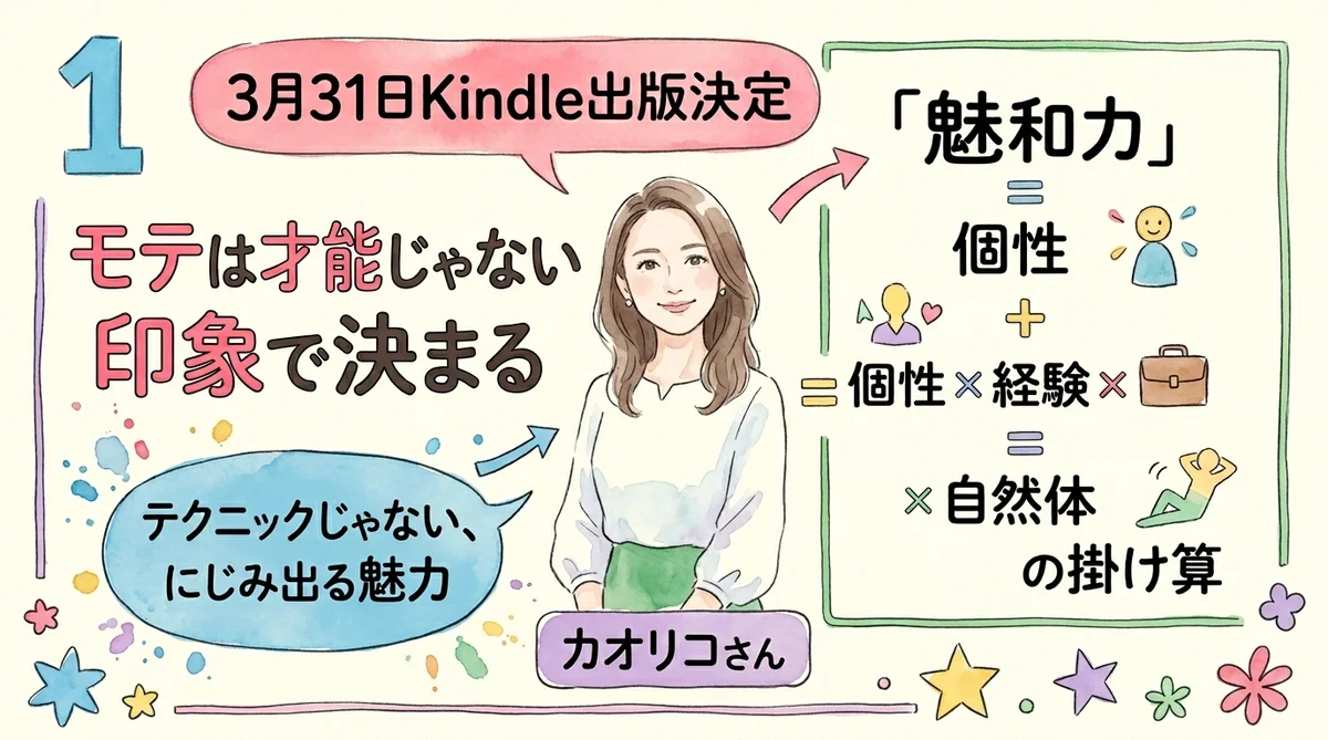 カオリコさんの新刊モテは才能じゃない印象で決まるが決定