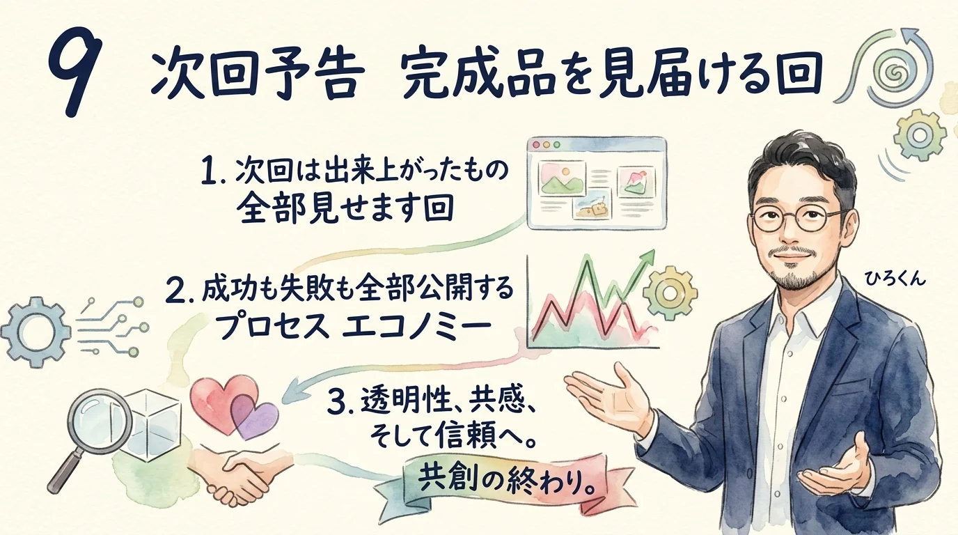 次回予告 完成品を見届ける回