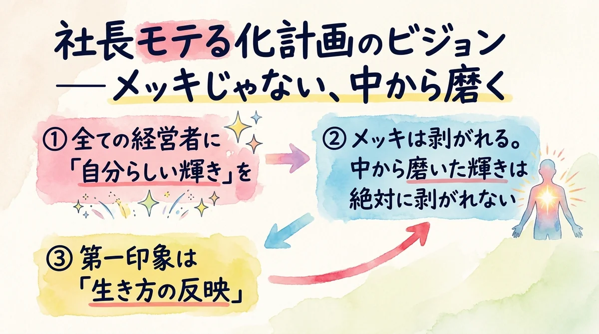 社長モテる化計画のビジョン メッキじゃない中から磨く