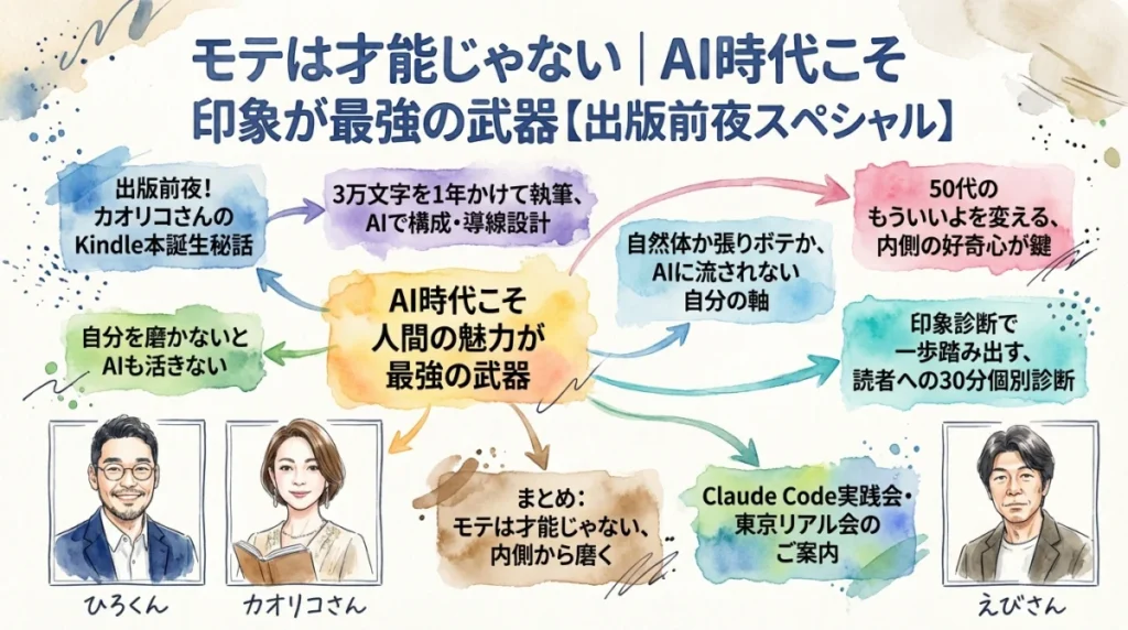 モテは才能じゃない AI時代こそ印象が最強の武器 出版前夜スペシャル グラレコ