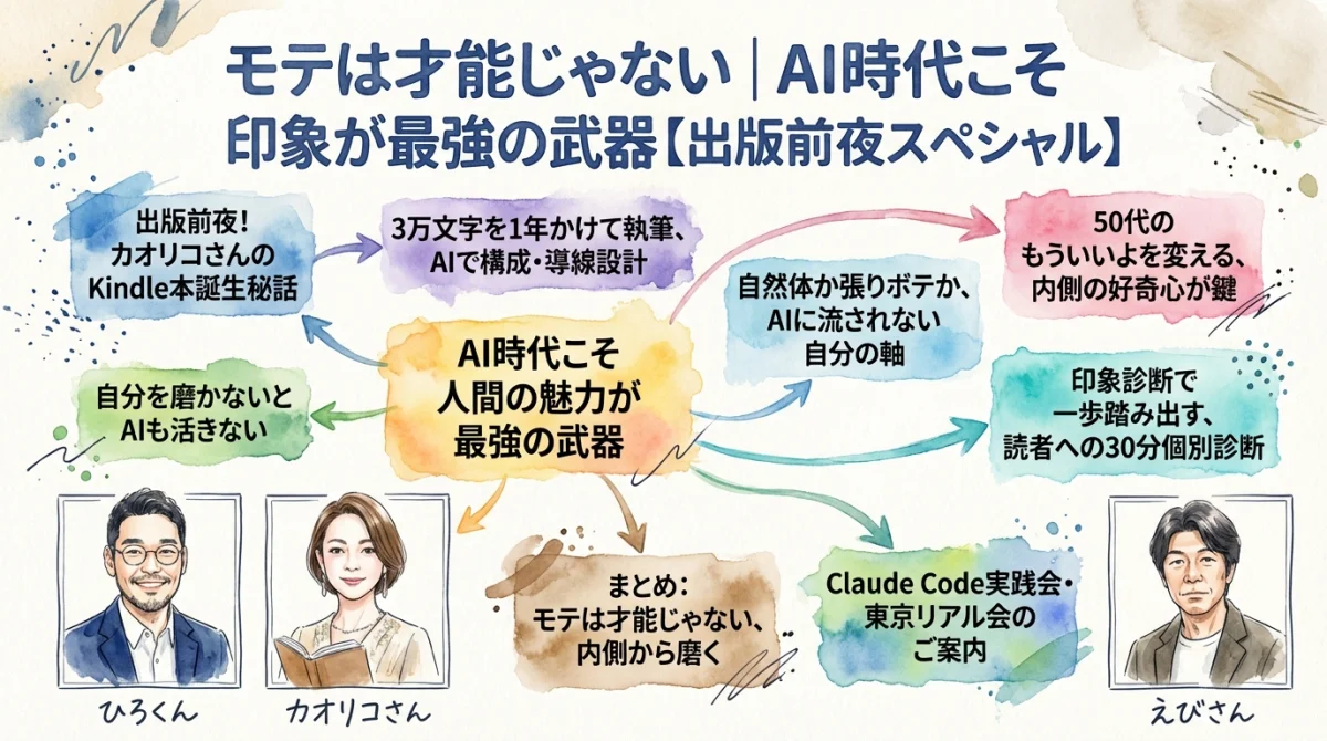 モテは才能じゃない|AI時代こそ"印象"が最強の武器【社長モテる化計画 LIVE】 モテは才能じゃない AI時代こそ印象が最強の武器 出版前夜スペシャル グラレコ