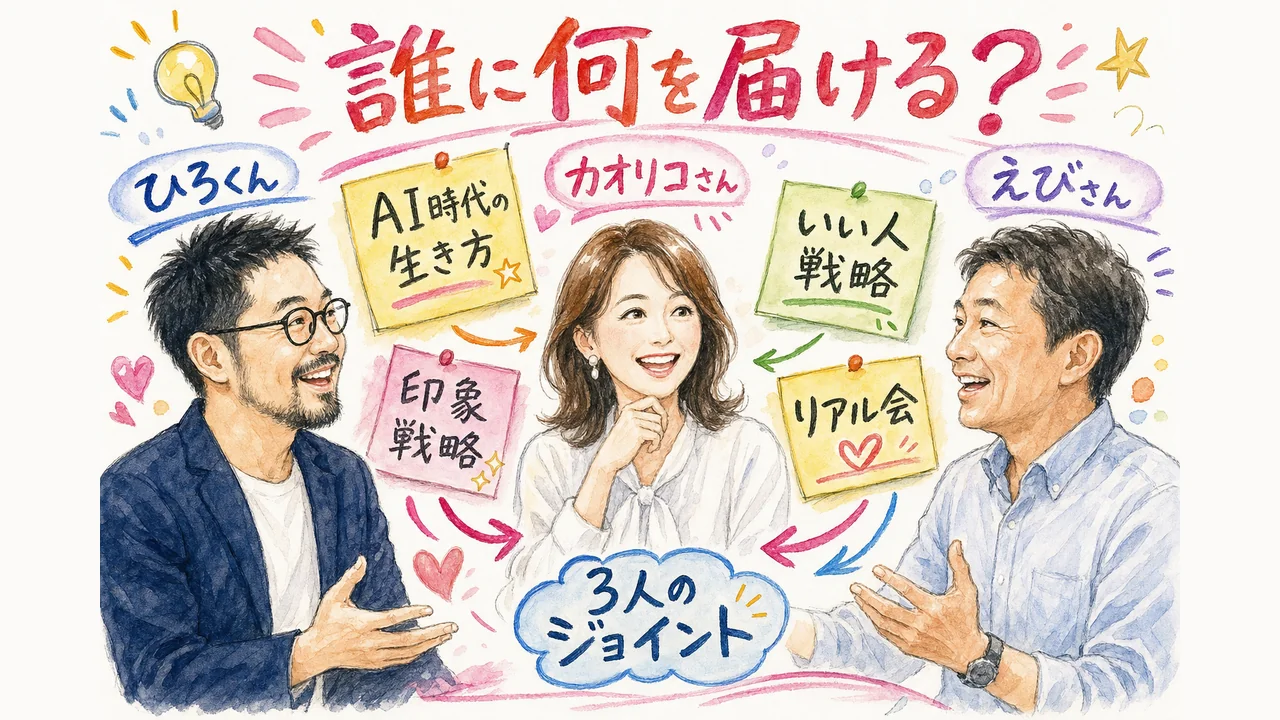 誰に何を届ける？社長モテる化計画リアル会企画のグラフィックレコーディング