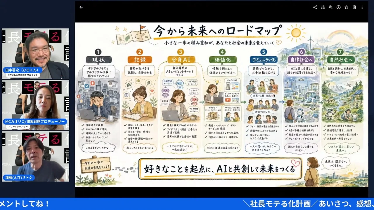 モテのベネフィットを力説するカオリコさんのLIVE映像