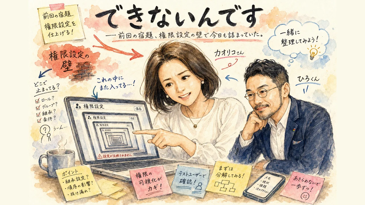 「危険です」を押す勇気|権限設定を越えたAI診断アプリ 「できないんです」――前回の宿題、権限設定の壁で今日も詰まっていた