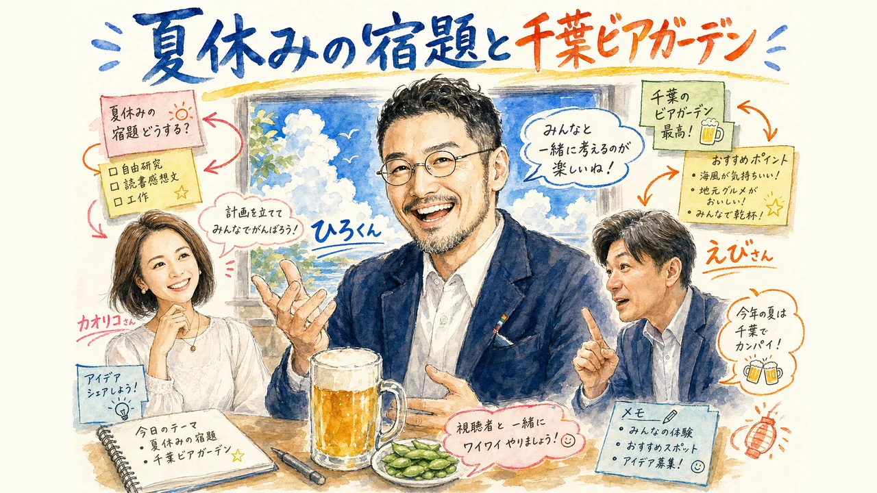 「危険です」を押す勇気|権限設定を越えたAI診断アプリ 視聴者と一緒に――夏休みの宿題、そしてえびさんの千葉ビアガーデン