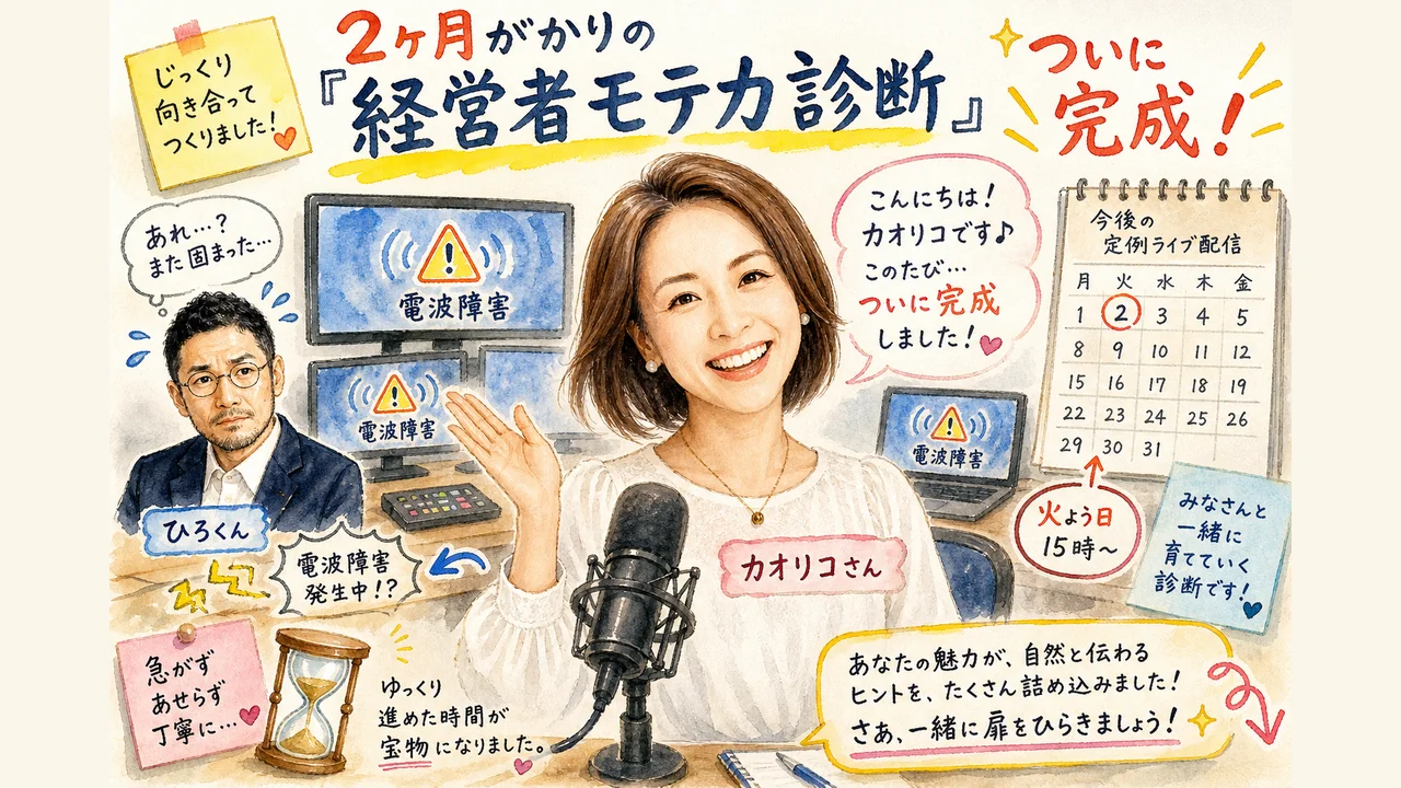 2ヶ月がかりの「経営者モテ力診断」、ついに完成 グラレコ図解