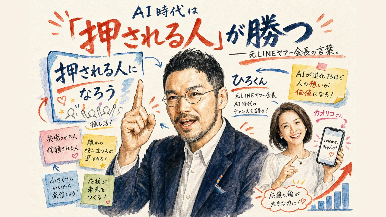 AI時代は「推される人」が勝つ グラレコ図解