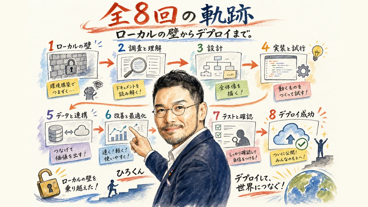 全8回の軌跡 グラレコ図解